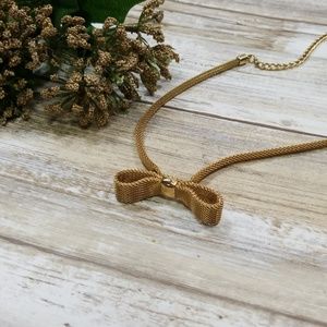Vintage Sarah Coventry Mesh Bow Necklace